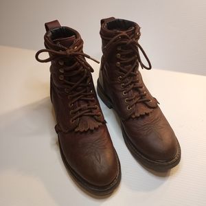 Tony Lama TLX Performance Men's Leather Lace Up Western Work Boots 10 D